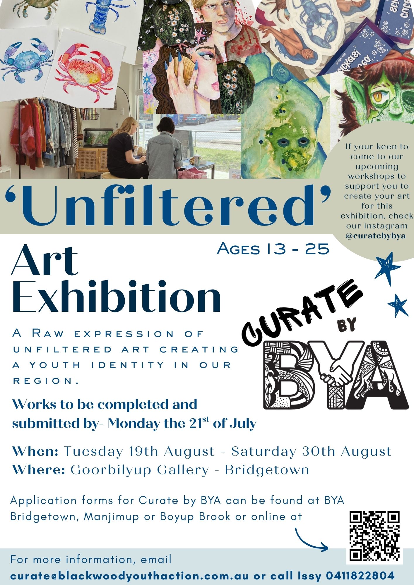 'Unfiltered' Art Exhibition Poster (A4)